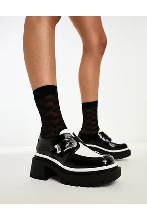 Circus NY Natasha buckle shoes in black and white patent leather