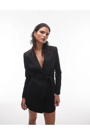 Topshop Tailored belted blazer dress in