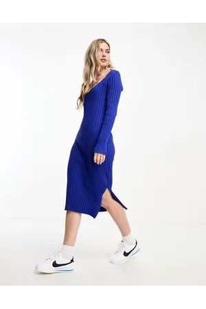 Monki Long sleeve knitted dress in