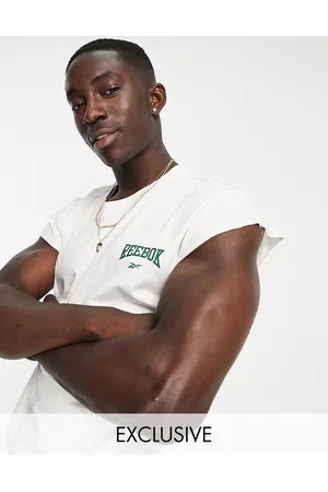 Reebok Drop sleeve vest in off - exclusive to ASOS