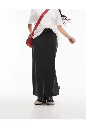 Topshop Tailored mid-rise midi skirt in pinstripe