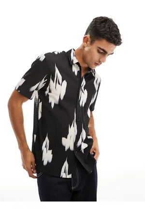 River Island Texture blurred shirt in