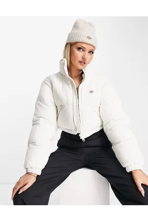 Dickies Alatna cropped puffer jacket in cream