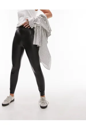 Topshop Hourglass faux leather skinny stretch trouser in