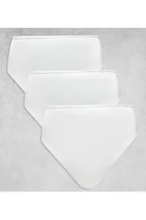 ASOS Curve 3 pack microfibre high waist thong in