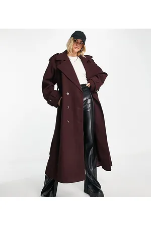 ASOS ASOS DESIGN Tall formal trench coat in oxblood
