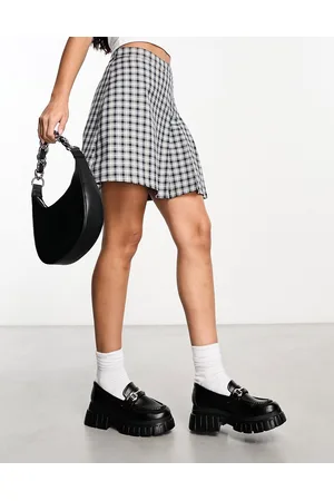 Monki Mix and match pleated mini skirt in check