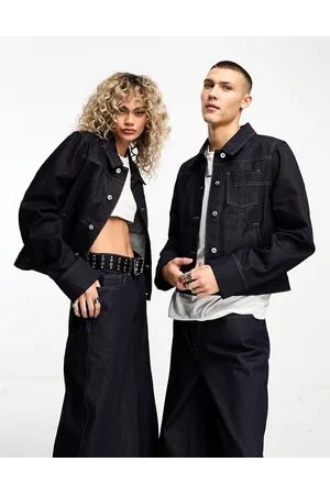 COLLUSION Unisex co-ord denim jacket in raw