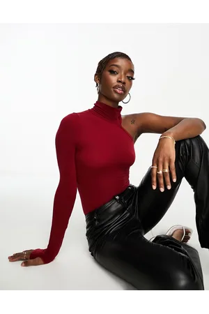 Commando One shoulder turtleneck bodysuit in