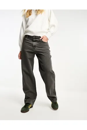 Pull&Bear Wide leg utility trouser co-ord in washed grey