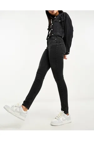 Pull&Bear High waisted skinny jean in washed dark
