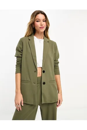 JDY Relaxed blazer co-ord in khaki
