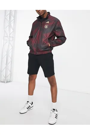 adidas Adidas Football Germany World Cup 2022 Anthem 3 stripe track top in