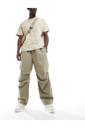 Pull&Bear Parachute trouser in khaki