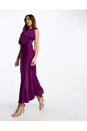 MANGO Sleeve detail maxi dress in