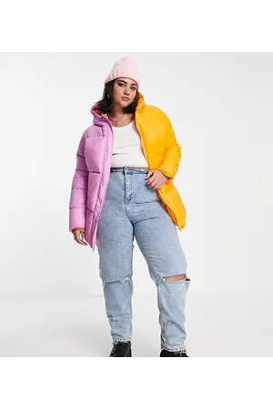 Native Youth Oversized padded jacket in colour block