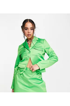COLLUSION Satin utility blazer in co-ord