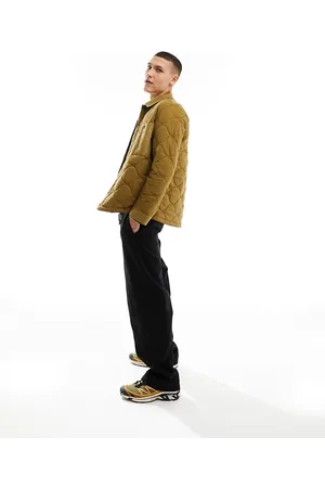 Lee Onion quilted relaxed fit overshirt jacket in tan
