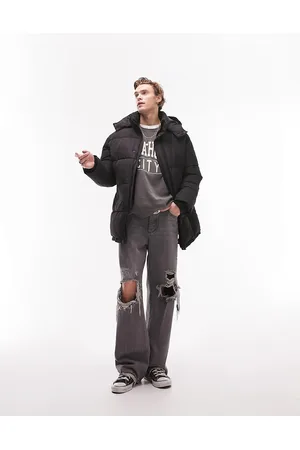 Topman Puffer jacket with hood in