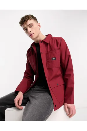 Vans Drill chore lined jacket in burgundy