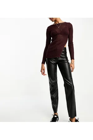 ONLY Emily faux leather ankle trousers in