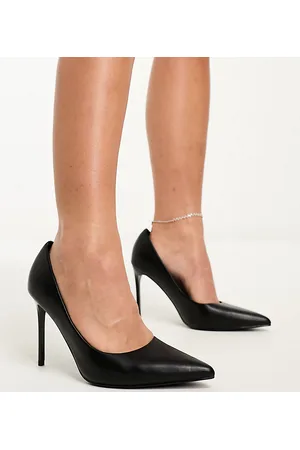 ASOS Wide Fit Paphos pointed high heeled court shoes in PU