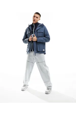 Lee Utility pockets hooded parka jacket in mid