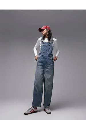 Topshop Denim dungaree in authentic