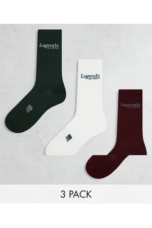 New Balance 3 pack legends crew socks green/red/white