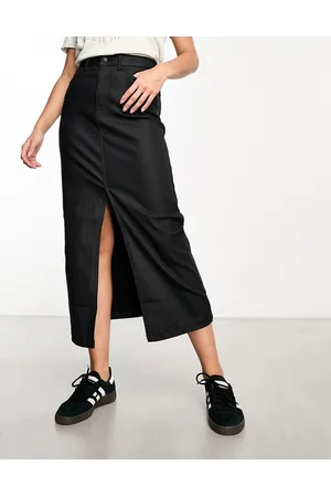 New Look Coated midaxi skirt in