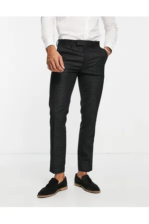 Topman Skinny jacquard trousers in