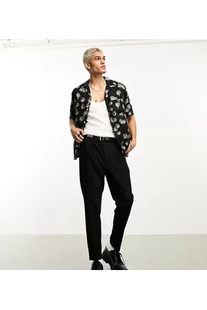 AllSaints X ASOS exclusive Morte pinstripe trouser in monochrome