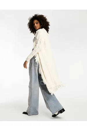 River Island Fringed cardigan in cream