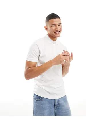 SELECTED Half zip polo in