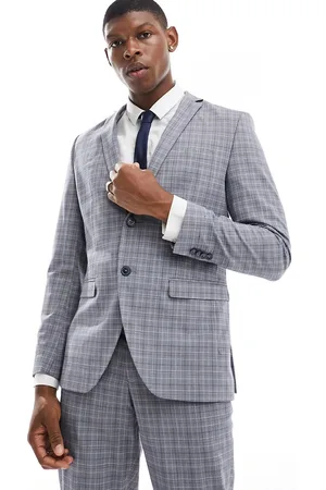 JACK & JONES Premium slim fit suit jacket in check