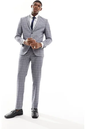 JACK & JONES Premium slim fit suit trouser in check