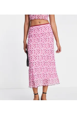 Reclaimed Ditsy print midi skirt co-ord in