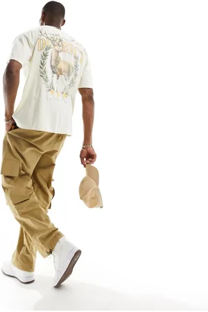 Good For Nothing Oversized t-shirt in off with vintage deer print
