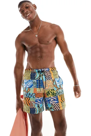 Napapijri Vail woven printed swim shorts in patchwork print