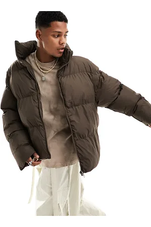 COLLUSION Puffer jacket in chocolate