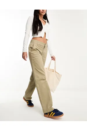 Pull&Bear Straight leg trouser in beige