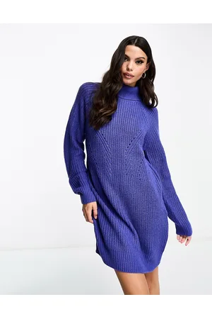 JDY Roll neck midi jumper dress in