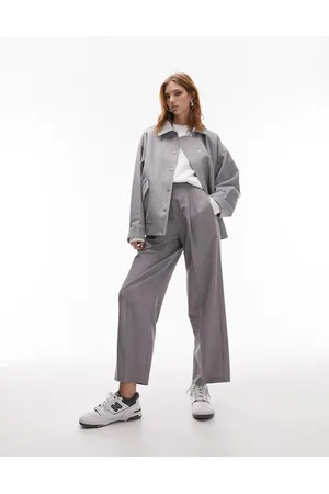 Topshop Brushed bomber jacket with poppers in grey marl