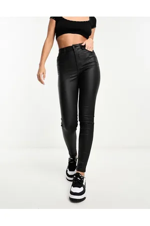 Pull&Bear Coated high waisted skinny jean in