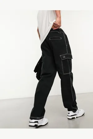 Pull&Bear Contrast stitch cargo trouser in