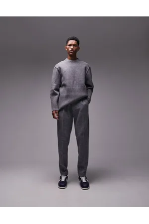 Topman Premium tapered trousers with wool in