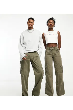 Reclaimed Unisex Y2K pocket cargo in washed khaki