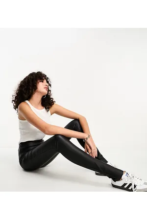 Object Leather look leggings in