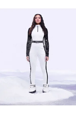 ASOS Ski suit all in one with mono contrast detail