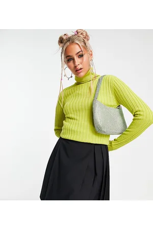 COLLUSION Knitted roll neck jumper in bright